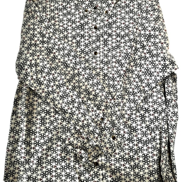 VTG The Territory Ahead Blue and Geometric, Casual Button Down Shirts - Picture 8 of 15